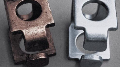 Metal parts that have been finished