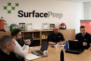 SurfacePrep Employee Loading Delivery Truck