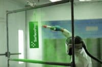 Action Picture - Manual Powder Coating Application