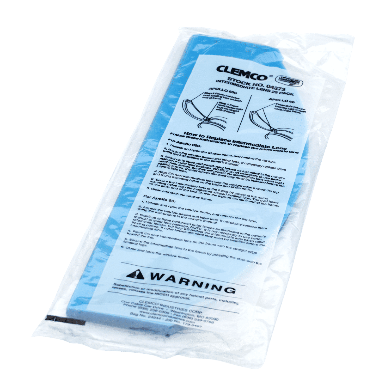 Clemco Apollo 600 Intermediate Lenses